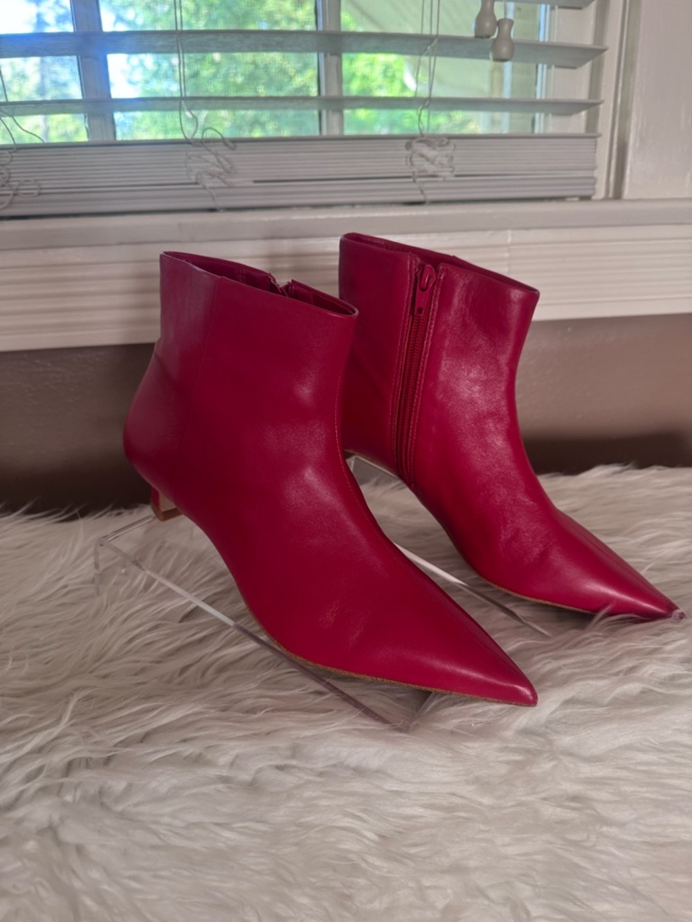 Gianni Bini Georgina Red Ankle Booties